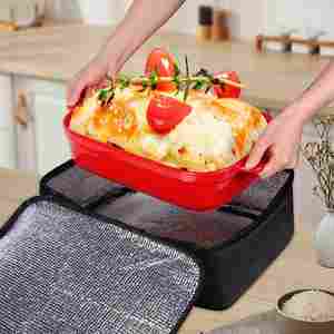 High Quality Non Woven Lunch Bag Insulated Thermal Food Carrier Bag Drink Thermal Bag Package for Beach <b>Camping</b> Hiking - Product Image 4