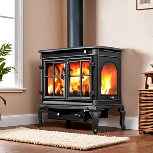 Design moderno Freestanding ghisa stufa a legna per ville <span class=keywords><strong>e</strong></span> appartamenti vendita calda camino - Product Image 2