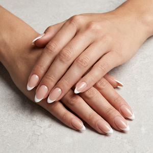 Lot de 30 <span class=keywords><strong>faux</strong></span> <span class=keywords><strong>ongles</strong></span> de luxe en amande française à presser, courts, naturels, haut de gamme, avec emballage personnalisé, qualité salon, marque privée - Product Image 4