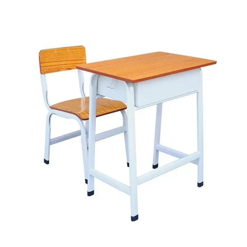 Mobilier scolaire utilisé ensemble bureau et chaise de classe de lycée de haute qualité
