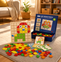 Mainan Puzzle Hewan Kayu Konig Kids, Permainan Edukasi Montessori, Balok Bangunan Kayu Edukatif