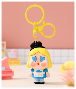 3D ปริศนาตาบอดนำโชคร้องไห้รูปเจ้าหญิงของเล่นพวงกุญแจกระเป๋านักเรียนจี้ห้อยกระเป๋าพลาสติกขนาดเล็กขายส่งพวงกุญแจรถ - Product Image 6