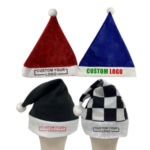 Chapeaux <span class=keywords><strong>de</strong></span> Noël unisexes <span class=keywords><strong>de</strong></span> haute qualité, tricotés, bon marché, promotionnels, pour fêtes, chapeaux <span class=keywords><strong>de</strong></span> Père Noël rouges avec logo - Product Image 1