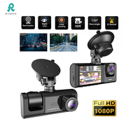 Caméra de tableau de bord 4K Caméra de voiture 3 canaux Azdomes Viofos Rétroviseur avant et arrière Caméra de tableau de bord à vision nocturne 4K