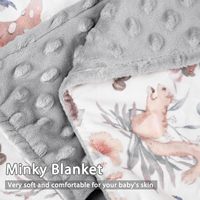 Couverture double couche à pois à motifs floraux pour berceau de bébé pour la pépinière Couverture super douce en Minky pour tout-petits Couvertures pour bébé