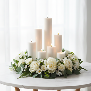 <span class=keywords><strong>Bougie</strong></span> <span class=keywords><strong>LED</strong></span> sans flamme à piles en cire de paraffine, fabriquée à la main, écologique et sûre, modèle PILLAR de Mermei - Product Image 1