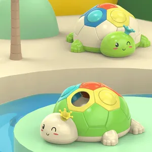 Preschool Education Palm Turtle Pressing Toy Wormhole Baby Fitness Toy Bubble Induction Turtle Restlessness Toy