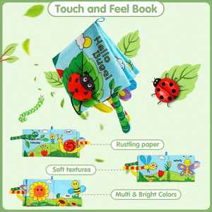 หนังสือสัมผัสและสัมผัสที่มีความคมชัดสูง ของเล่นสำหรับเด็กทารกเพื่อการเรียนรู้ในช่วงต้น ของขวัญ - Product Image 6
