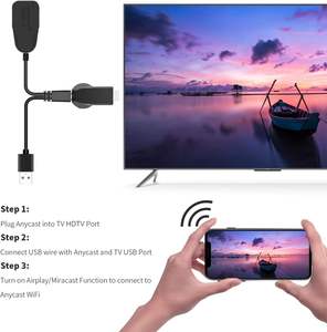 Adaptateur d'affichage sans fil Anycast 1080P Full <span class=keywords><strong>HD</strong></span>, récepteur <span class=keywords><strong>HD</strong></span> Plug and Play pour Smart <span class=keywords><strong>TV</strong></span> avec prise en charge OEM - Product Image 5
