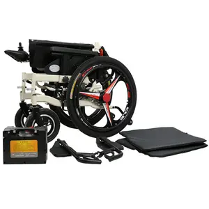 残疾人手摇电动椅子踏板车轻便低价可折叠残疾人旅行电动轮椅