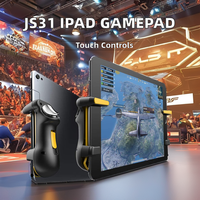 Manette de jeu sans fil à quatre doigts avec fonction de tir et gâchettes de précision pour iPad et téléphone portable (PUBG Mobile), utilisation rembourrée