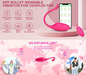 Vibrador de Punto G con Control Remoto por Aplicación, Impermeable, de Silicona, con Bluetooth, de Larga Distancia, Juguetes Sexuales para Adultos con 9 Vibraciones - Product Image 2