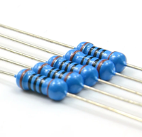 Resistencia de Película Metálica de la Serie RXNE MF con Tolerancia del 1%, 1/8W-5W, 10R-1M, Componente Electrónico Enchufable de Cinco Anillos de Color