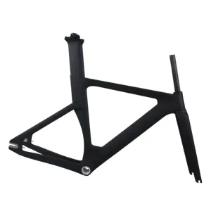 NEU Aero Track Fahrrad rahmen Kohle faser T800 Fahrrad Straßen rahmen Fixed Gear Fahrrad rahmen Gabel Sattelstütze rahmen TR013