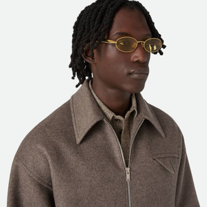 Gafas de Sol Ovaladas Minimalistas de Metal Bottega BV, Lentes de Alta Claridad, Protección UV, para Todas las Ocasiones, Veneta - Product Image 5