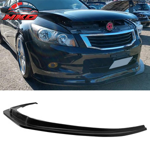 Compatible con Honda Accord 4 Puertas V6 2008-2010, Estilo MDA, Labio de Parachoques Delantero Sin Pintar, Negro - Product Image 1