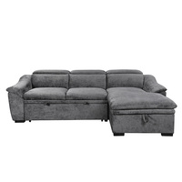 Canapé-lit convertible en velours en forme de L, design européen, deux places, avec rangement, écologique, confortable, durable, meubles pour la maison, appartement