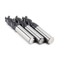 Outils en alliage haute dureté, acier au tungstène, fraise à 4 cannelures, fraise à bout carré avec revêtement AlTiN pour opérations de fraisage CNC