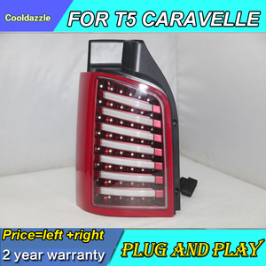 สำหรับ Volkswagen T5 <span class=keywords><strong>Caravelle</strong></span> Multivan LED ไฟท้าย LED ด้านหลังไฟชุดสีแดง2013 2014 2015 - Product Image 2