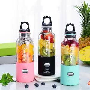 Nova atualização Copo Espremedor Elétrico Portátil, USB Recarregável Liquidificador Suco De Fruta com 3D 6 lâminas, 120W de potência forte