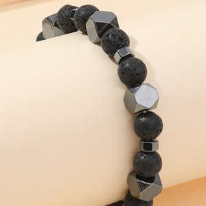 <span class=keywords><strong>Bracelet</strong></span> diffuseur d'<span class=keywords><strong>huile</strong></span> <span class=keywords><strong>essentielle</strong></span> parfumée en <span class=keywords><strong>pierre</strong></span> <span class=keywords><strong>volcanique</strong></span> noire, plusieurs Aspects, Bracelets perlés en hématite - Product Image 5