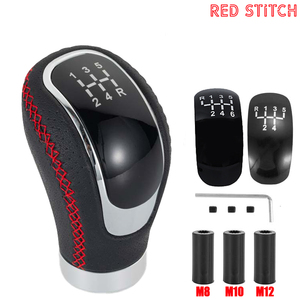 אוניברסלי חדש 5 6 מהירות הילוך הילוך ידית ידית משנה ידית ידית מקל שונה אביזרים לרכב עור עבור כל דגמי רכב ידניות - Product Image 5