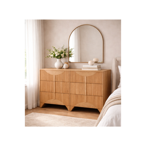 HAVASU RANGE Collection Wooden Bedroom Living Room Eco-Friendly Factory Price Home Furniture Wooden Dresser 6 Drawers - Product Image 1