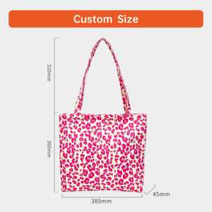 Bolso de Hombro Grande de Lona Plegable con Estampados de Animales, Versátil, con Dos Asas, Estilo Floral Pastoral para Mujer, Venta al por Mayor - Product Image 4