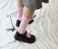 Pâques 3d dessin animé mignon lapin oreille filles enfants chaussettes coton créatif équipage drôle chaussettes