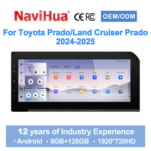 วิทยุติดรถยนต์ Android หน้าจอสัมผัส 12.3 นิ้ว พร้อมระบบนำทาง GPS สำหรับ Toyota Prado Land Cruiser ปี 2024-2025 รองรับ Bluetooth 5.0 และความละเอียด 1920x720 - Product Image 1