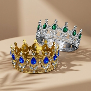 Couronne <span class=keywords><strong>de</strong></span> reine en alliage plaqué argent avec cristaux et strass transparents pour Anniversaire, Fiançailles, Mariage, Bal <span class=keywords><strong>de</strong></span> promo, Anniversaire <span class=keywords><strong>de</strong></span> naissance - Product Image 1