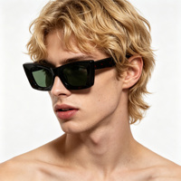Lunettes de soleil polarisées TAC en acétate de style moderne, monture épaisse de haute qualité, protection solaire pour grands cadres, idéales pour l'extérieur - Vente en gros