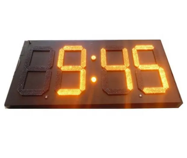 Уличные большие часы с семи сегментами, светодиодный знак отображения времени и температуры