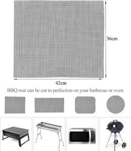 Grille Grill Mat Acier inoxydable antiadhésif pour viande Légumes Cuisson Cuisson Griller et Cuisson Emballage de commande par correspondance - Product Image 5