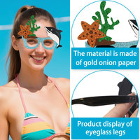 Lunettes Durables Thème Océan Monde Sous-Marin Accessoires Photo Dessin Animé Enfants Requin Tortue Anniversaire Diwali Ramadan Fête Océanique