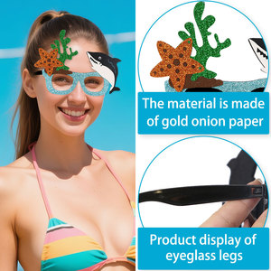 Gafas Resistentes con Temática Oceánica, Mundo Submarino, Accesorios <span class=keywords><strong>para</strong></span> Fotos <span class=keywords><strong>Infantiles</strong></span>, Tiburón, Tortuga, Gafas <span class=keywords><strong>para</strong></span> Fiestas de <span class=keywords><strong>Cumpleaños</strong></span> y Ramadán - Product Image 5