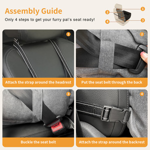Luxuriöser Hunde-Autositz, Haustier-Sofatasche, Großhandel Reise-Sicherheits-Booster-Tragetasche, Waschbarer Bezug, Hunde-Autositzkissen - Product Image 4