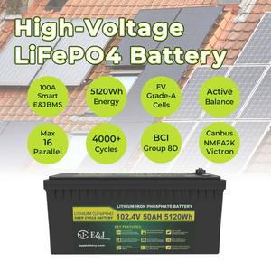 Paket Baterai Lithium BCI Group 8D 96V 50Ah untuk ESS Tenaga Surya Rumah, Dukungan Paralel Smart BMS Bluetooth, Daya Tegangan Tinggi yang Dapat Ditumpuk - Product Image 2