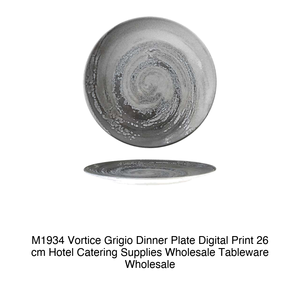Plato de Cena M1934 Vortice Grigio con Impresión Digital de 26 cm, Suministros para Hostelería, Vajilla al por Mayor - Product Image 2