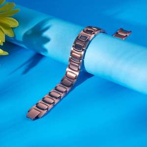 99.99% di rame rosso puro magnetherapy Energy Power Bio bracciale uomo di guarigione di energia terapeutica della salute braccialetto di moda - Product Image 6