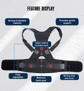Correcteur de posture réglable, ceinture de soutien dorsal pour adultes et enfants, pour épaules ouvertes, dos droit et alignement de la colonne vertébrale, entraîneur de posture - Product Image 2