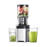 Extracteur de jus électrique à froid en acier inoxydable, grande goulotte d'alimentation, nettoyage facile, mastication lente, triple filtre, usage domestique