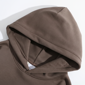 เสื้อฮู้ด & สเวตเตอร์ของผู้ชายผ้าคอตตอนสี100% เรียบหรูน้ำหนักมากโอเวอร์ไซส์ออกแบบโลโก้ได้ตามต้องการ - Product Image 1