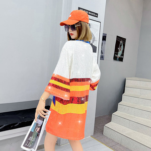 ชุดเดรสเลื่อมทีมฟุตบอลผู้หญิงชุด<span class=keywords><strong>เด</strong></span><span class=keywords><strong>รส</strong></span>คอกลมเสื้อเจอร์ซีย์ประดับเลื่อม - Product Image 4