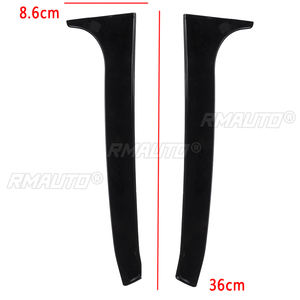2 pièces Aileron latéral de fenêtre arrière de voiture Canards Splitter pour VW Golf 6 MK6 GTI/GTR/GTD 08-13 Garnitures de phares avant - Product Image 3