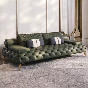 Divano Super grande di fascia alta italiano Super profondo salotto ampio divano da soggiorno Set di divani componibili in pelle moderna di lusso - Product Image 6