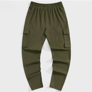 Pantalon cargo pour homme, décontracté, multi-poches, coupe droite, en coton, pantalon cargo en coton pour homme, multi-poches - Product Image 2