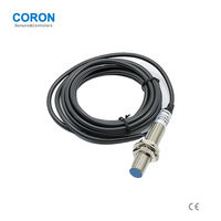 CORON CFJ-A12M-20ANA Saklar Magnetik Jangkauan Deteksi 20mm Sensor Proximitas Terlindung Ukuran M12 Pemasangan Rata Output NPN NO LED Merah