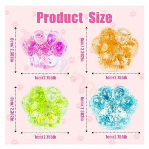 ลูกบอลบีบลดความเครียดรูปอุ้งเท้าแมว ดีไซน์ใหม่ เนื้อนุ่มพิเศษ น่ารักแบบโมจิ ของเล่นบำบัดความเครียด วัสดุซิลิโคน - Product Image 4