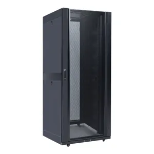 Серверный стеллаж для центра обработки данных 19-дюймовый 42U шкаф для обработки данных холоднокатаная сталь корпус для сети связи черный